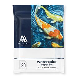 ALT Watercolor Paper Set (Cold-Pressed, 5" x 7" Loose Sheets, 30 sheets/set) 