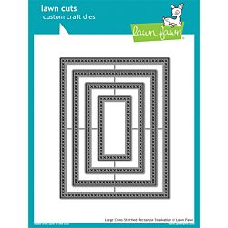 Large Cross Stitched Rectangle Lawn Cuts