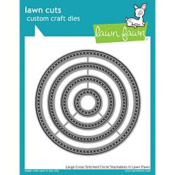 Large Cross Stitched Circle Lawn Cuts