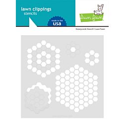 Lawn Fawn UK Stockist - Seven Hills Crafts - Honeycomb Stencil for cardmaking and paper crafts