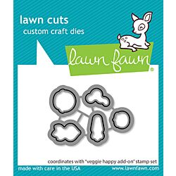 Veggie Happy Add-On Stamp by Lawn Fawn, UK Stockist, Seven Hills Crafts 5 star rated for customer service, speed of delivery and value