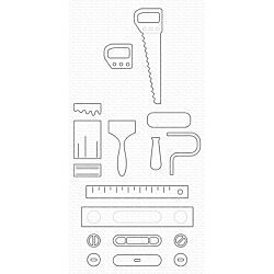 in the toolbox set 1 by MFT Stamps for cardmaking and paper crafts.  UK Stockist, Seven Hills Crafts