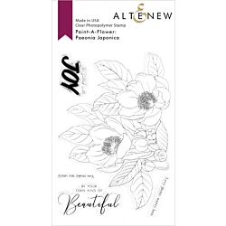 Paint-A-Flower:  Paeonia Japonica Outline Stamp