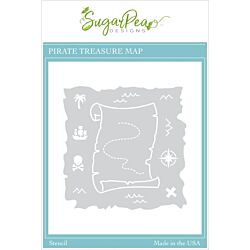 Pirate Treasure Map Stencil