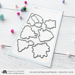 Deliver Spring Happiness Stamp by Mama Elephant for cardmaking and paper crafts.  UK Stockist, Seven Hills Craft