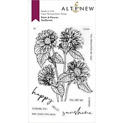 Paint-A-Flower:  Sunflower Outline Stamp