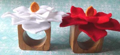Wood and Felt Napkin Ring Gift Sets