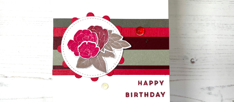 Simple Striped Birthday Card